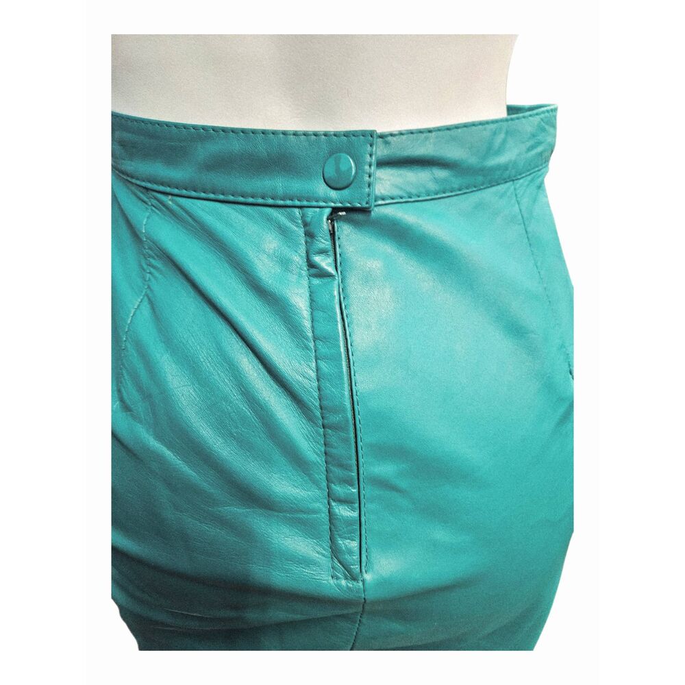 Comint Green Leathef Pencil Skirt Womens Size XS NEW WITH TAGS - Picture 5 of 10